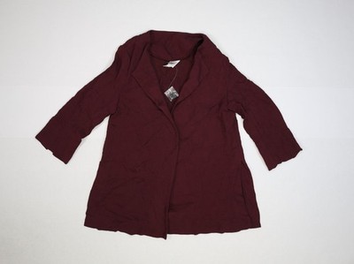 Wynne Layers Jacket Womens Large Open Front Lightweight 3/4 Sleeve NWT Rayon