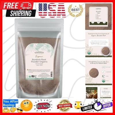 Burdock Root Powder Organic - Natural Loose Herb for Tea, Rice, Soup, & Stews...