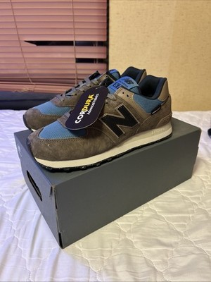 New Balance 574 Classics Men's Sneakers Gray/Blue Suede, Size 8.5