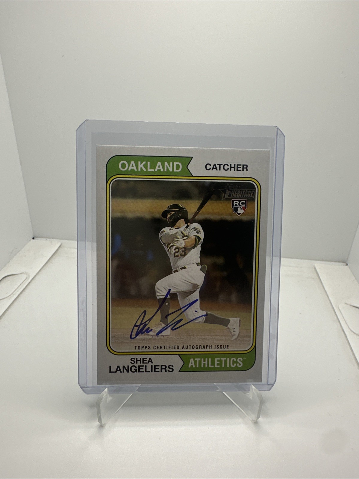 2023 Topps Heritage - Real One Autographs Shea Langeliers #ROA-SL (AU, RC)