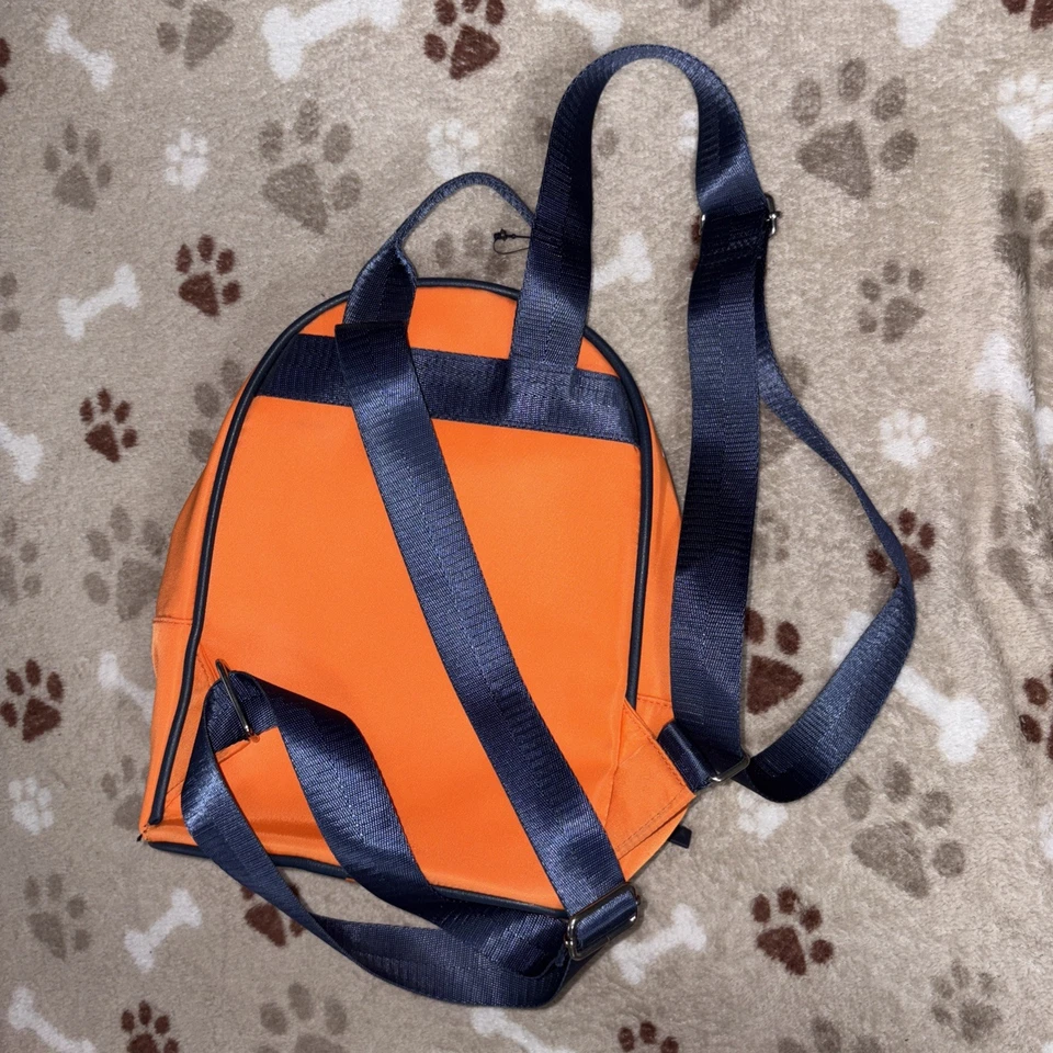 Mini Mochila Nautica Naranja Blanco Logo Ropa de Calle Cartera Bolso Correas Ajustables B-02 Foto 3 de 4