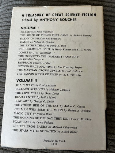 A Treasury of Great Science Fiction Volume 1 & 2 lot 1959 HC Anthony Boucher - Imagen 3 de 8