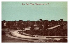 Postcard PANORAMIC SCENE Wattertown New York NY d/20 AP6795