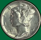 1945 Mercury Dime Brilliant Uncirculated BU Coin #41746