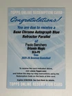Paolo Banchero Redemption- 2025-26 Bowman Basketball - Blue Refractor Auto