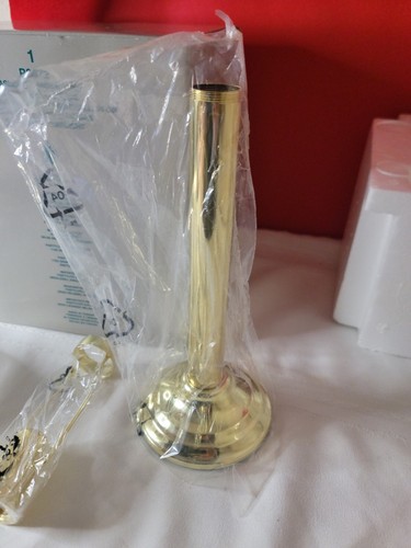 NEU Vintage PartyLite GASLIGHT Kerzenlampe P0472 messingfarben NOS - Bild 3 von 6