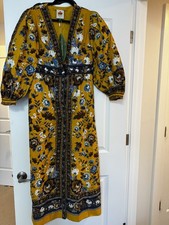 Farm Rio Yellow Flowering Garden Tree Organic Cotton Maxi Dress