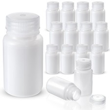 30 Pcs 4 oz Sample Bottle with Cap Wide Mouth Reagent Bottle Plastic Hdpe Jar...