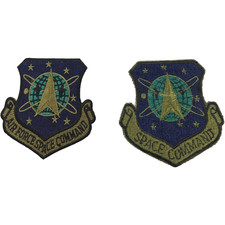 USAF US Air Force Space Command Space Command Shoulder Patches Lot of 2