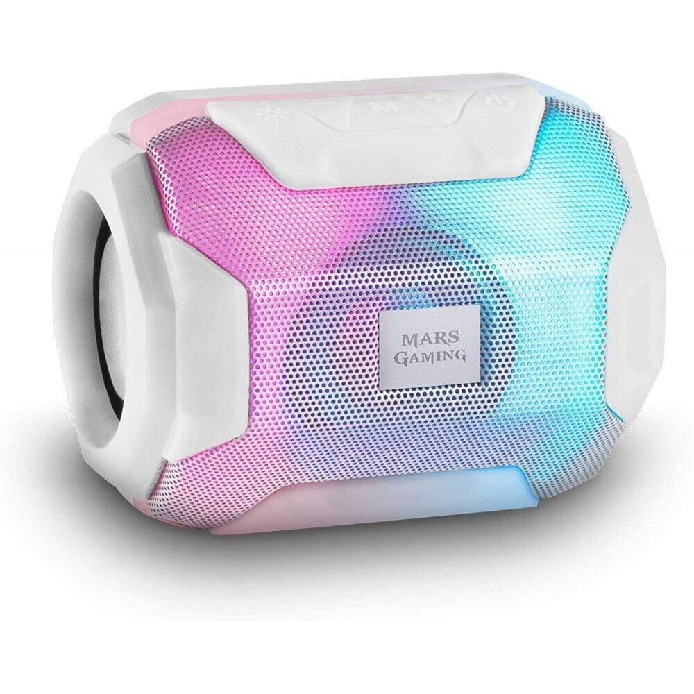 Mars Gaming MSBAXW, Altoparlante Bluetooth RGB, Compatto, 10W, USB/MicroSD/Radio