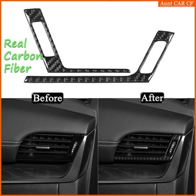 For Nissan Rogue X-Trail 2021-25 Real Carbon Fiber Dashboard Air Vent Panel Trim