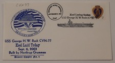 USS George H. W. Bush (CVN 77) keel laid September 6 2003 Newport News Virginia