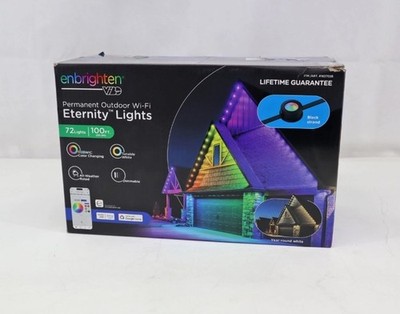 Enbrighten VIBE Permanent Outdoor Wi-Fi Eternity Lights 72lights, 100ft (Black)