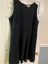 Ann Taylor Loft Black A-Line Dress Rayon/Polyester Size 3x 24W NWT