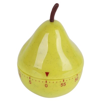 Kitchen Timer Cute, Spring Mechanical Cooking Cartoon Pear Shape Manual Green