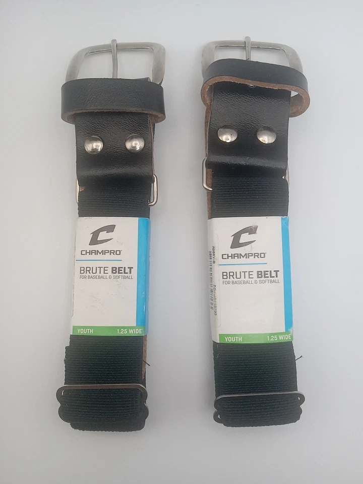 Champro Brute Elastic Youth Baseball/Softball Belt w/Leather Tab - Image 2 of 4
