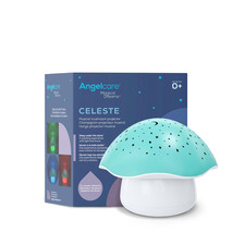 Angelcare Celeste Musical Mushroom Night Light Baby Projector - Sleep Soother wi