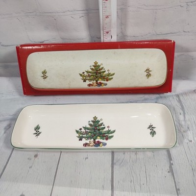 NIKKO Christmas Holiday MINT TRAY Candy Dish for Treats, Nuts and Candy