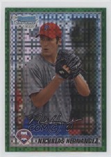 2010 Bowman Chrome Prospects Retail Green X-Fractor Nick Hernandez Nicholas 0ne3