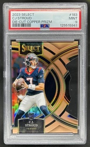 2023 Select C.J. Stroud RC Copper Prizm Die Cut Premier Level #/299 PSA 9