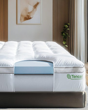 Viscosoft 4 Inch Pillow Top Memory Foam Mattress Topper King - Cooling Hybrid Lu