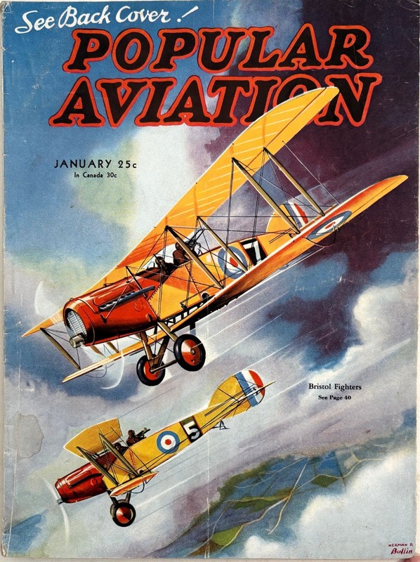 POPULAR AVIATION Magazine, January 1935, Military, Civil & Model Aviation