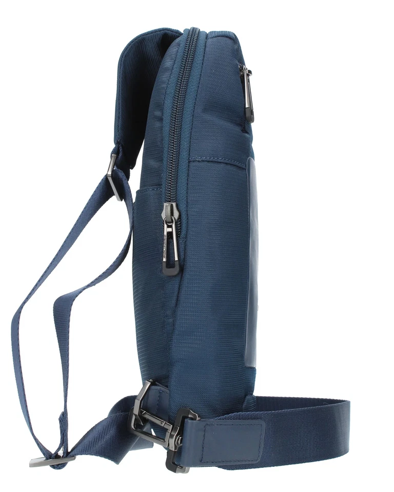 Bolso Bandolera Hombre Piquadro Macbeth Mochila Un Hombro Hombre Cuero Azul Foto 4 de 4