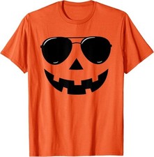 Funny Jack O Lantern Face Pumpkin Halloween Costume Men Boys T-Shirt