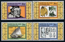 1986 NORFOLK ISLAND BICENTENARY PART II SETTLEMENT SET OF 4 FINE MINT MNH