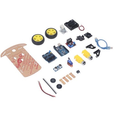 Smart Robot Car Chassis Kit Mit Motoren 2 Rädern Und Ultraschallmodul