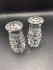 Vintage Set King Edward by GORHAM CRYSTAL 2 3/4" Salt & Pepper Shakers Elegant