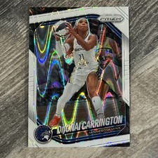 2025 Panini Prizm WNBA Dijonai Carrington White Seismic Prizm #9 Lynx