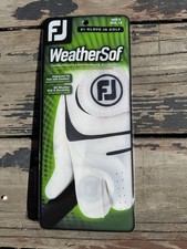 NEW FootJoy WeatherSof Golf Gloves All-Weather Men s Medium Left White New