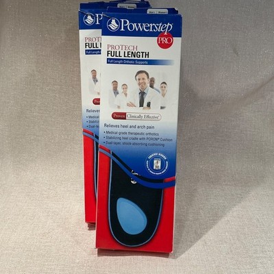 Powerstep Pro ProTech Full Length Orthotic Insoles Mens 3 - 3½ Womens 5-5½  3.5