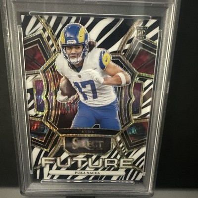 pukapuka 2023 Panini Select - Future Puka Nacua #FUT-PNA Zebra Prizm Rookie