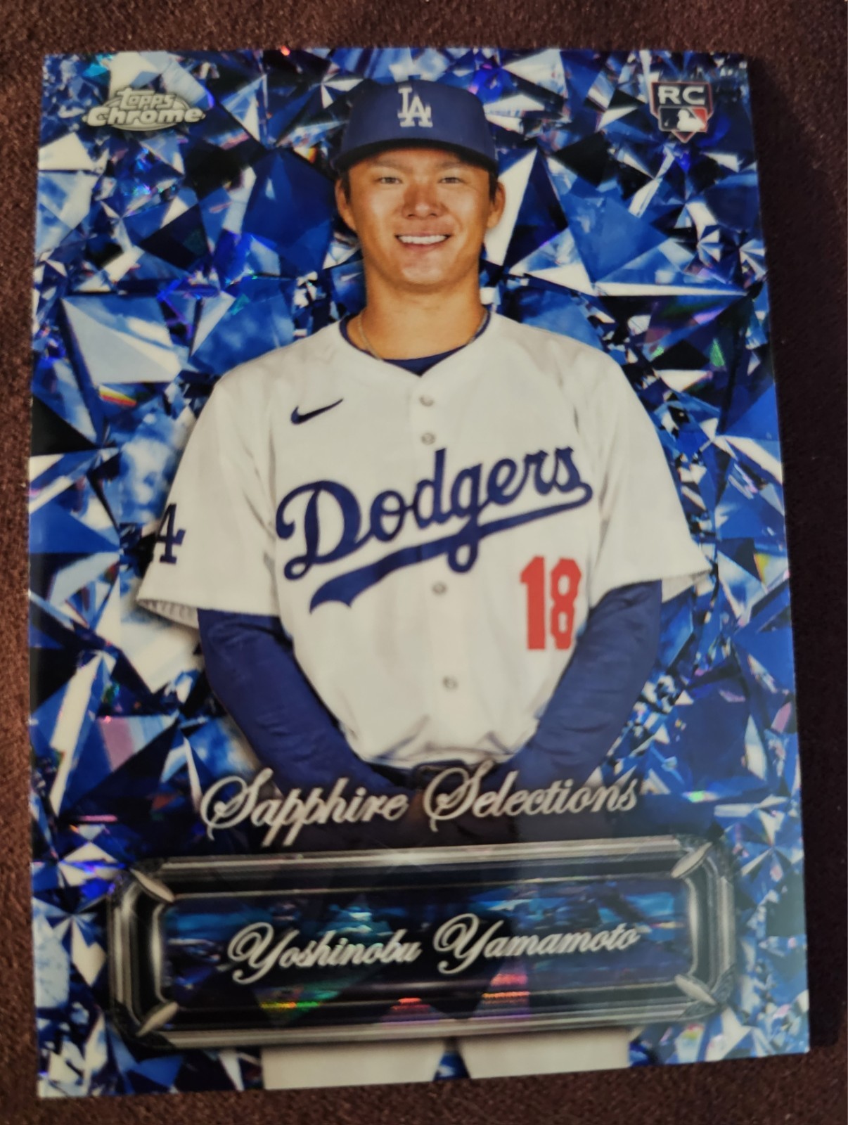 YOSHINOBU YAMAMOTO 2024 Topps Chrome Sapphire Selections RC Rookie #SS-8 Dodgers