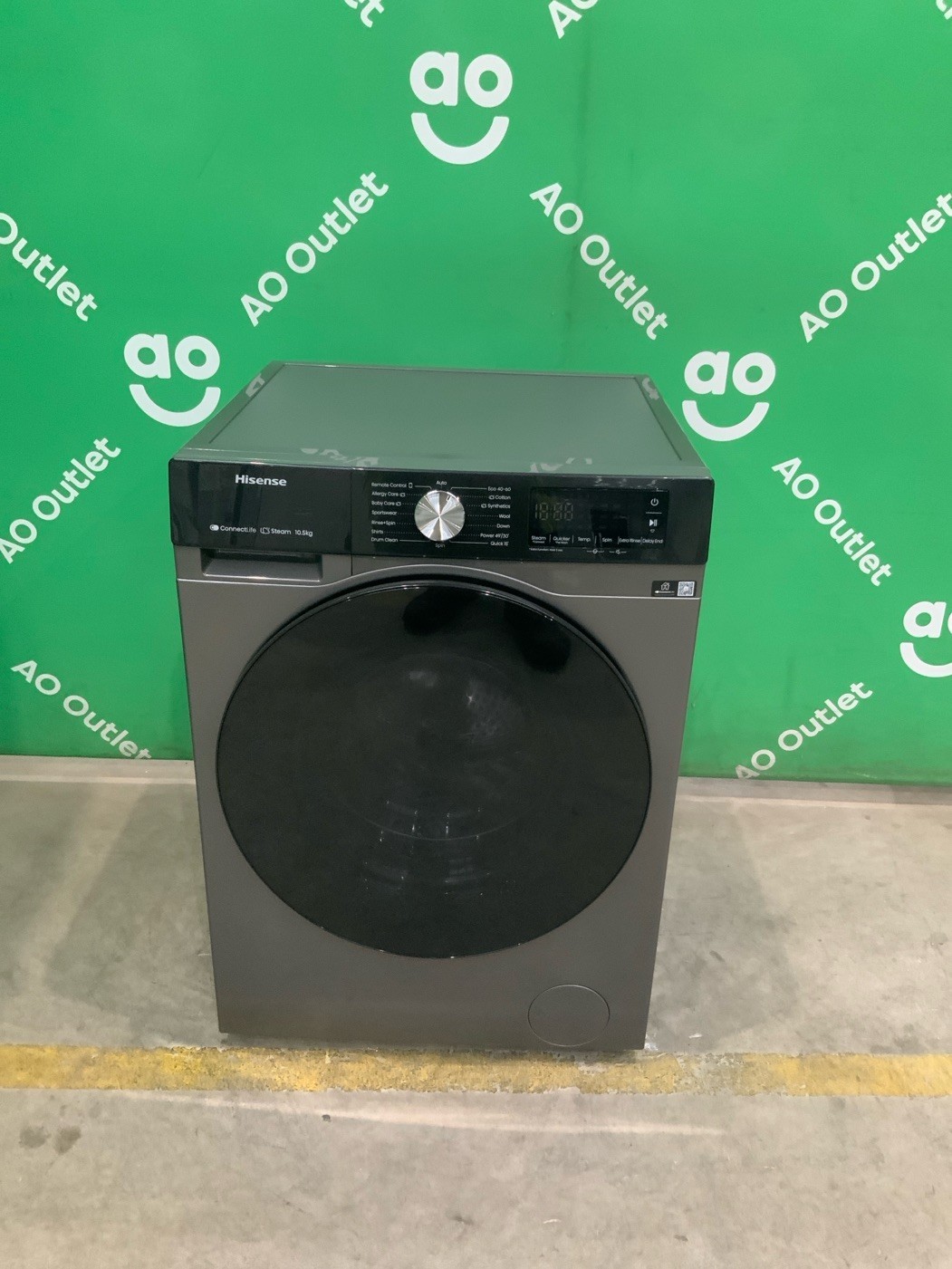 Hisense Washing Machine 10.5kg 1400rpm Titanium A Rated WF3S1043BT3 #LF116091