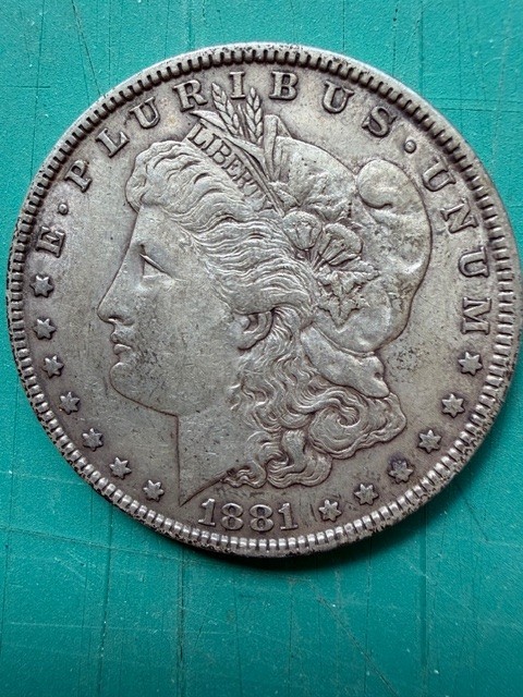 1881 P Morgan Silver Dollar circulated, ungraded, business strike, nice details