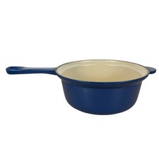 Vintage Le Creuset Sauce Pan Blue Enamel Cast Iron 18 NO LID 2 Qt Made In France