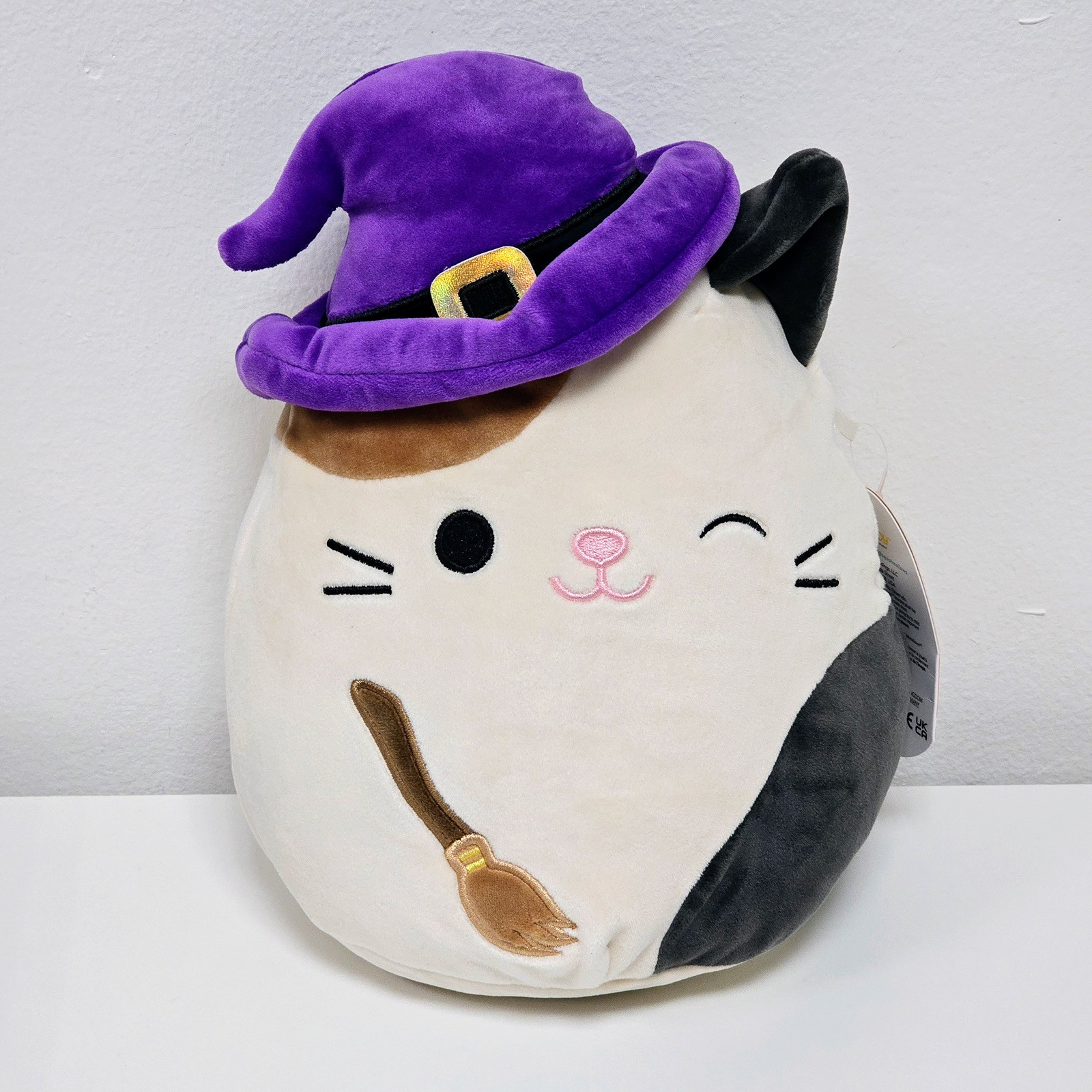 Squishmallows Cam the Cat With Witch Hat 8"" Squishmallow Cameron Calico Cat BNWT