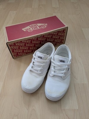 VANS Atwood Canvas Gr. EU 39 UK 6 in weiß innen gefüttert Sneaker