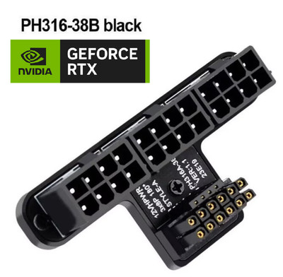12VHPWR PCIe 5.0 Adapter, 3x8 pin, Stromversorgung für RTX 4000 / 5000 Serie