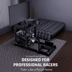 Hottoby 4080 Aluminum Racing Sim Cockpit With Monitor TV Stand Fit Thrustmaster