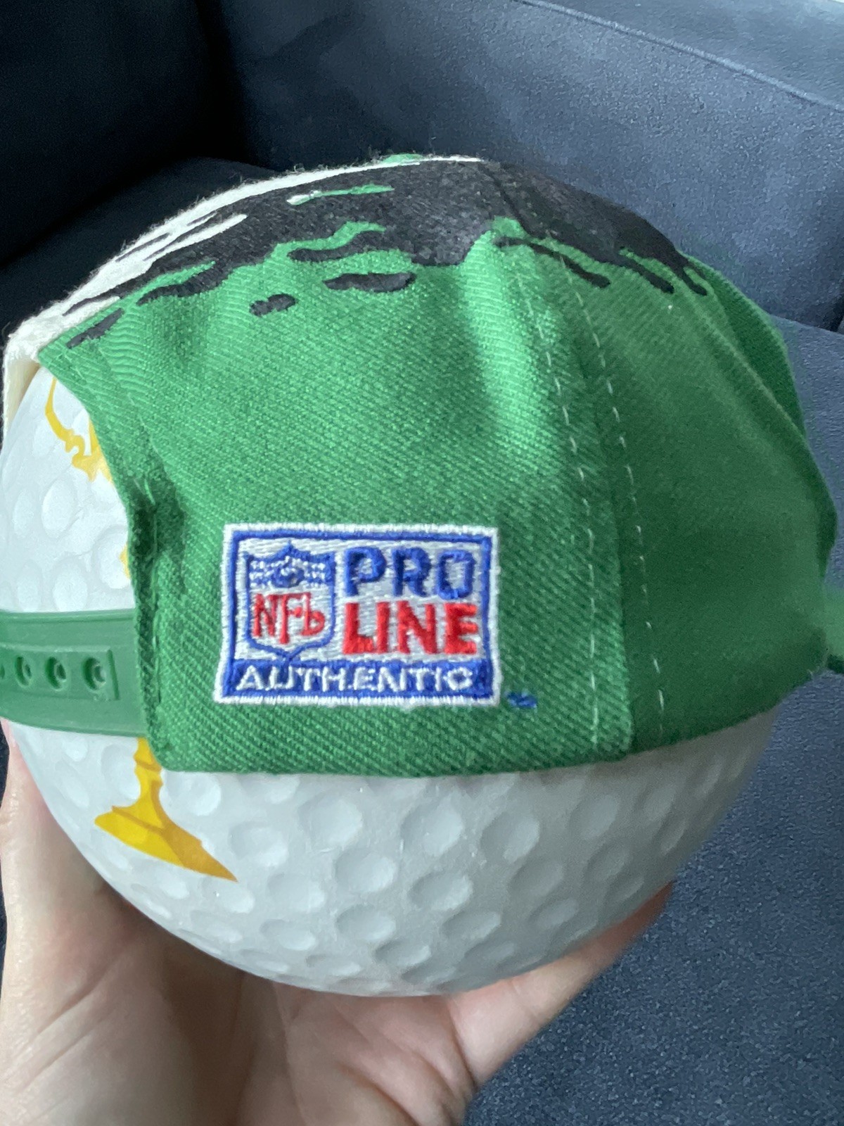 VINTAGE New York Jets SPLASH SnapBack Hat by Logo7 NFL PRO LINE 90s