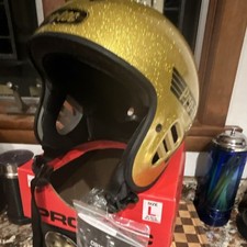 Pro-Tec Full Cut Gold Glitter Skateboarding Helmet Multi-Sport Protective Gear