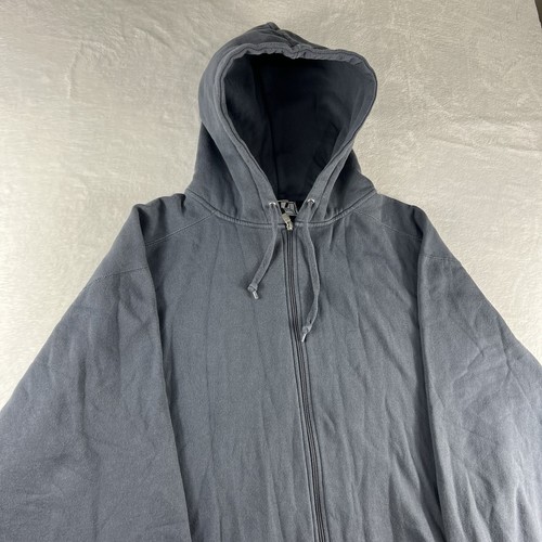 Vintage Russell Athletic Premier Full Zip Hoodie Sweatshirt Men’s Size XL Grey - Picture 2 of 6