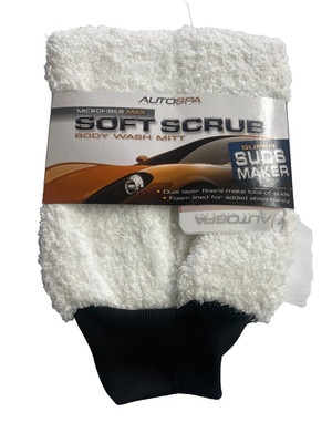 6-Pack AutoSpa Microfiber Max Suds Maker Soft Scrub Car Detail Body Wash Mitts