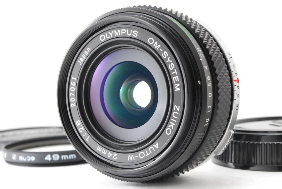 [NEAR MINT w/case] Olympus OM-System H.Zuiko AutoW 24mm f/2.8 MF Lens From JAPAN - Image 3 of 4
