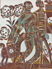 HAP GRIESHABER - Original Holzschnitt 1966 "Der Blinde" !!!