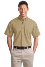 Port Authority S500T Men's 100% Cotton Short Sleeve Versatile Twill Shirt